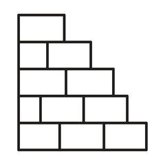 Brick Wall icon vector on white background