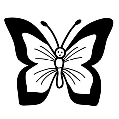 black and white butterfly