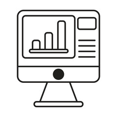 Analysis Services icon vector on white background