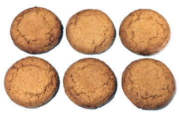 Oatmeal cookies on a light background.