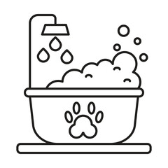 Animal bathtub icon vector on white background