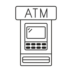 ATM machine icon vector on white background