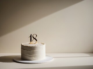 Turning 18th in Minimalist Style, Elegant Birthday Cake Celebrating
