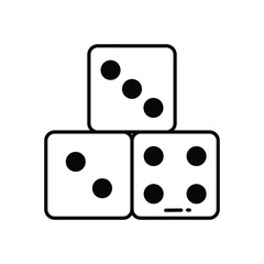 Dice vector icon stock illustration