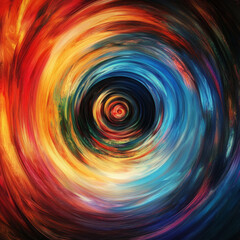 Obraz premium Immerse yourself in a whirlwind of vibrant colors, where every spin brings a new wave of creativity and energy.
