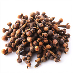 Obraz premium A close-up of a pile of dried cloves, showcasing their distinct brown color and unique shape, often used as a spice in various cuisines.