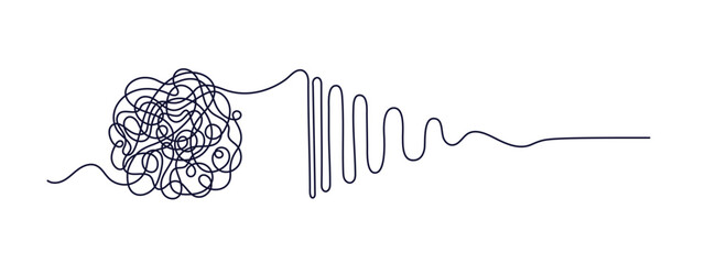 Chaos and order. Find solution. Unraveling tangle