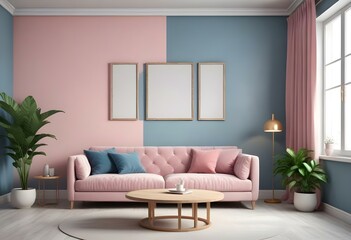 modern living room with sofa