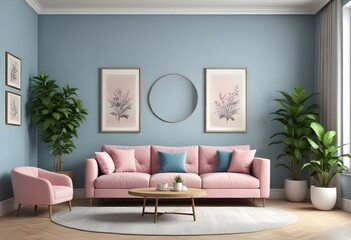 modern living room with sofa