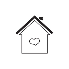 home icon on a white background