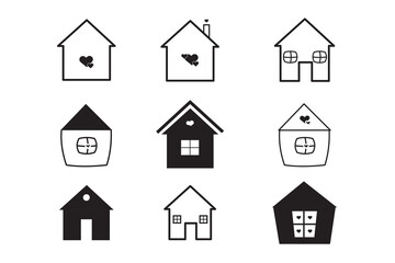 House icons. House vector. Home icon collection .Real estate.