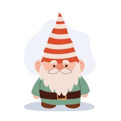 Charming cartoon Christmas gnome illustration. Holiday Cartoon Gnome for Christmas