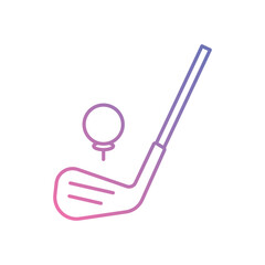 Golf Club vector icon stock illustration