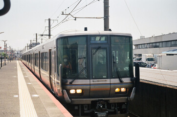 Naklejka premium 列車、嵯峨野線