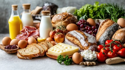 Freshly Baked Bread and Delectable Food Selection