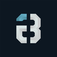 BE ,EB ,B ,E Abstract Letters Logo Monogram