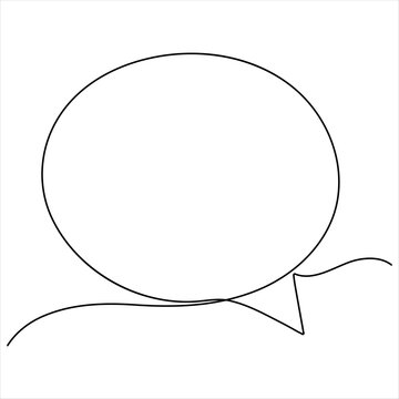 recommend clip art:  Continuous speech bubble single line art drawing dialogue speech bubble border vector illustration
