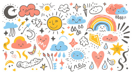 Father's day doodle drawings cute hand drawn doodle vector set love Natural  fire Valentine&rsquo;s Day Set for Valentine's Day, Generative AI

 
