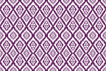 Aztec fabric carpet boho mandalas textile decorate wallpaper. Ikat ethnic seamless pattern decoration design. Tribal native motif decorative elements traditional embroidery vector background