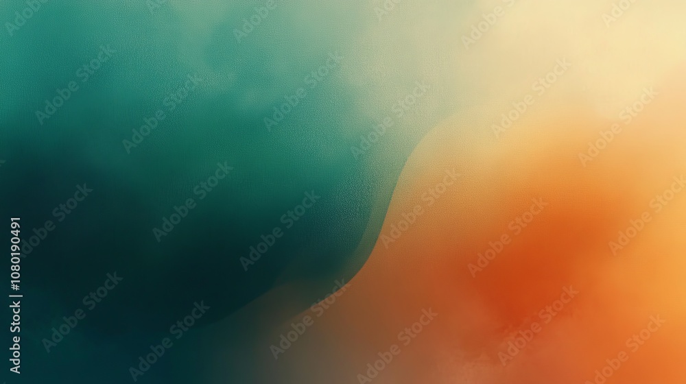 Poster this design has a gradient background with rich green and vibrant orange, making it ideal for variou