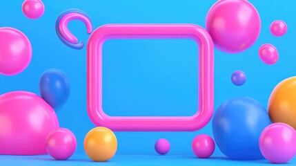 Minimal mockup design with structured layout and preview boxes, perfect for highlighting features and content, bright and sleek, 3D illustration