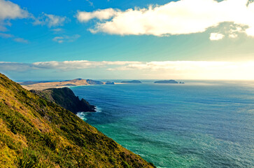 Blue ocean and the beach, New Zealand