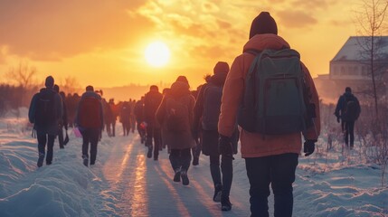This image shows a diverse group of migrants confidently seeking new opportunities, highlighting the need for targeted migration policies to fill labor gaps critical for economic growth