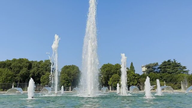 fontana villa reale di monza, italia