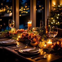 Welcoming the New Year: A Beautifully Set Dinner Table