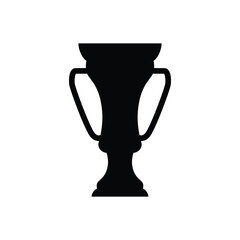 Black silhouette trophy concept graphic