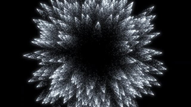 Silver Sparkling Firework Burst Effect - 4K 60 FPS Abstract Video Background 2025