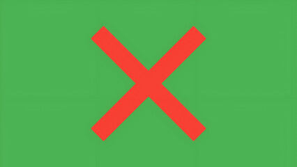 Obraz premium red and green mark croos