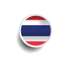 Circle shape thailand flag design vector