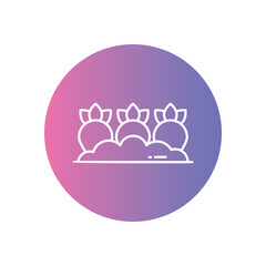 Vegetable Patch vector icon stock illustration