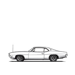 retro car on a white background, vector illustration.eps