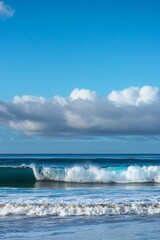 Blue ocean waves