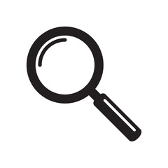 Magnifying glass icon, magnifier or loupe icon. Search icon.