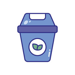 Compost Bin vector icon stock illustration