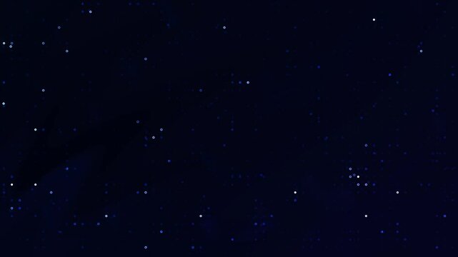 Dark blue background with white and blue scattered dots &ndash; perfect for digital presentations, website backgrounds, or social media graphics design.