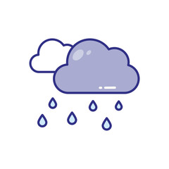 Rain  vector icon stock illustration