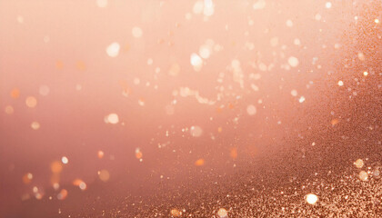 An elegant background featuring soft pink and gold bokeh with sparkling lights. Perfect for festive, romantic, or celebratory themes, enhancing warmth and charm in any creative project.