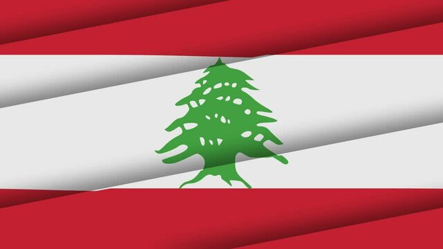Lebanon flag waving animation unique glasslike 4K waving flag animation of the Lebanese flag great for celebrating events and celebrations of lebanon