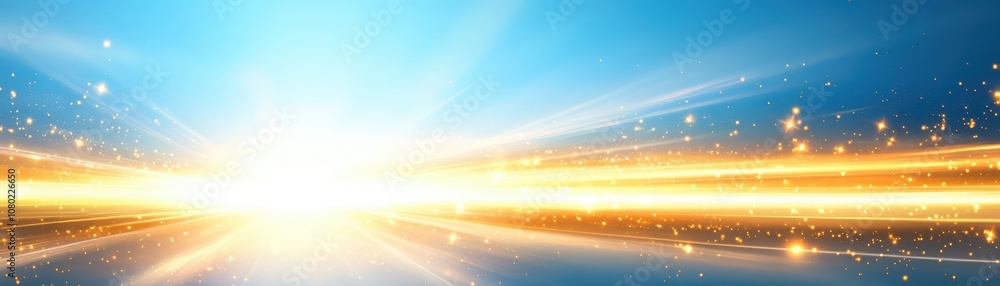 Poster abstract background with luminous light rays and stunning visual effects for modern design