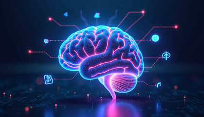 Digital Brain Illustration: Exploring the Inner Workings of the Mind