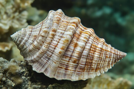 Stunning photography of lined moon sea shell  natica lineata  showcasing natural beauty