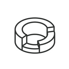 Graph Diagram Chart, icon in line design. Graph, diagram, chart, data, analysis, growth, statistics on white background vector. Graph Diagram Chart editable stroke icon