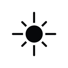 Sun icon. yellow sun. The sun is shining. Sunset icon collection. Yellow sun star icon. Hot solar energy for sunbathing. solid design style. design vector template