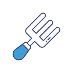 Garden Fork vector icon stock illustration