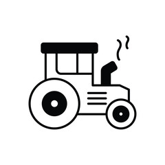 Tractor vector icon stock illustration