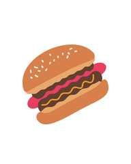 Appetizing sausage in dough for foodies and comfort food lovers